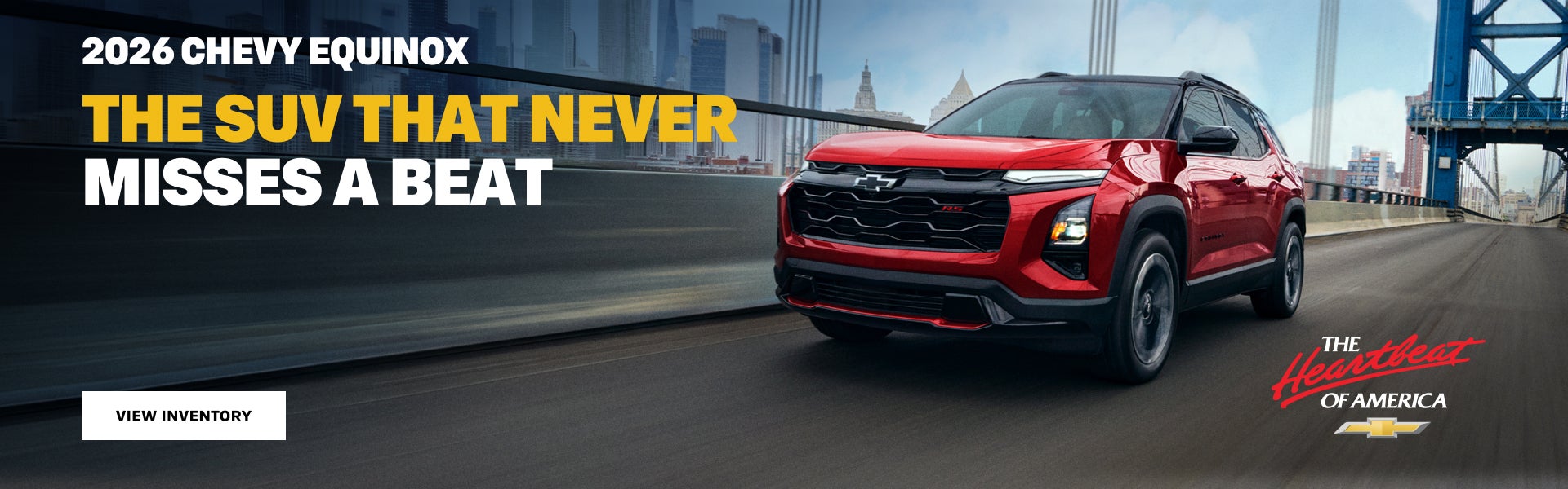 2026 Chevy Equinox. The SUV that never misses a beat.